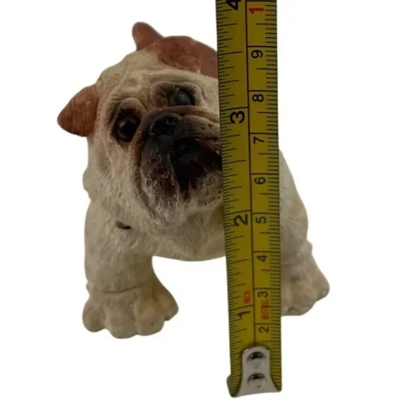 English Bulldog Resin Figurine Spiked Collar - Picture 10 of 11
